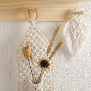 apdare sienas gobelēns kokvilnas virves, izmantojot rokas 1pc/maiss baltā modes