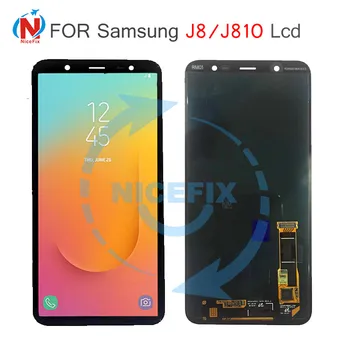 oriģināls Samsung Galaxy J8 2018 J810 Ekrāna LCD Displejs, Touch Screen Nogāzes Pancel SM-J810 J810M Nomaiņa