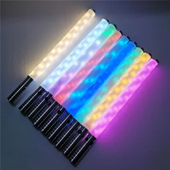 Rokas RGB LED Strobe Baton Ar Tālvadības Uzlādējams Deju Kvēlojošs Stick Deju Luminiscences Stick Naktsklubos Puse Dekori